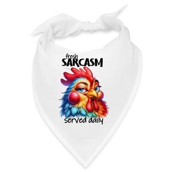 Hühner Henne Bunte Farm Isolierter Hahn Kaffee - Bandana - Weiß - Vorne