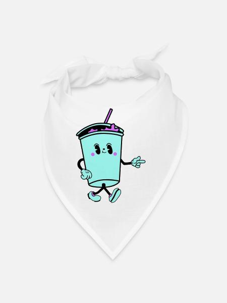 drink cartoon - Bandana - Weiß - Vorne