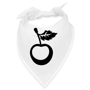 Kirsche - Bandana - Weiß - Vorne