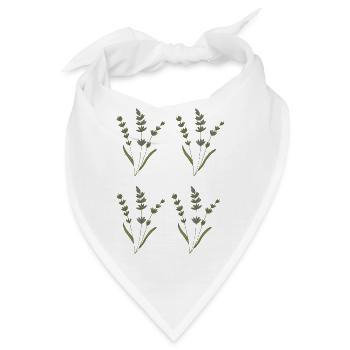 lavendel - Bandana - Weiß - Vorne