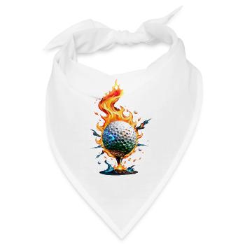 Glänzend weißer Golfball - Bandana - Weiß - Vorne