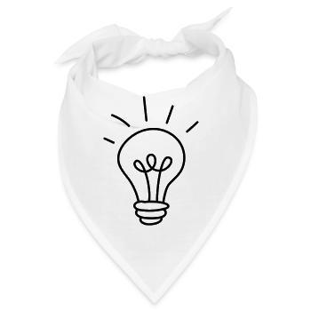 Gluehbirne - Bandana - Weiß - Vorne