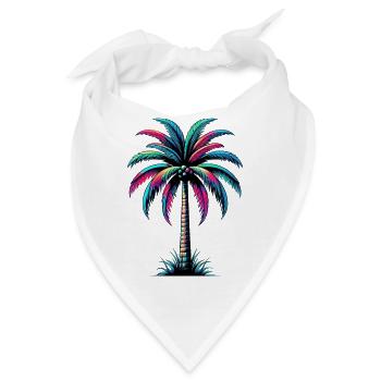 Palme - Bandana - Weiß - Vorne