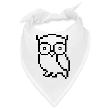 eule pixel - Bandana - Weiß - Vorne