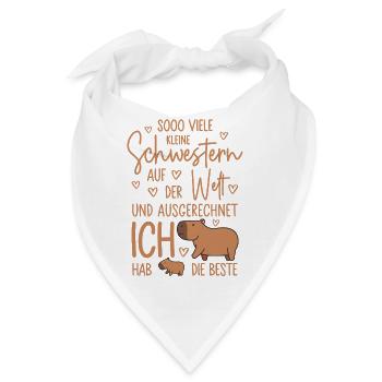 So viele Schwestern - Capybara - Kleine Schwester - Bandana - Weiß - Vorne