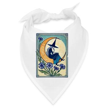 Blaue Hexe - Bandana - Weiß - Vorne