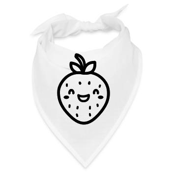 Erdbeere - Bandana - Weiß - Vorne