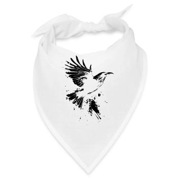 Schwarzer Rabe Goth - Bandana - Weiß - Vorne