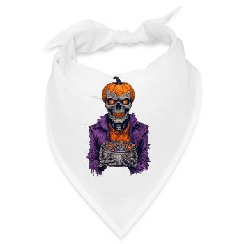 Halloween Skelett Süßigkeiten - Bandana - Weiß - Vorne