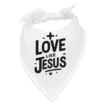 Liebe ist Jesus - Bandana - Weiß - Vorne