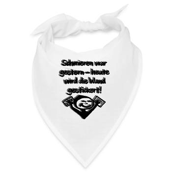 Heute wird gestickert - Bandana - Weiß - Vorne
