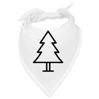 Weihnachtsbaum - Bandana - Weiß - Vorne
