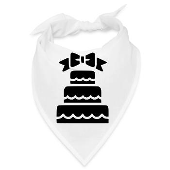 Hochzeitstorte - Bandana - Weiß - Vorne