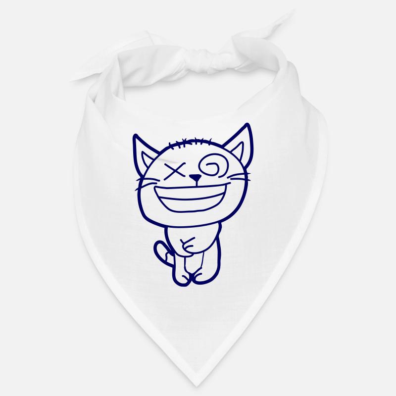 Insane Cat Squints Funny Crazy Grimace Bandana