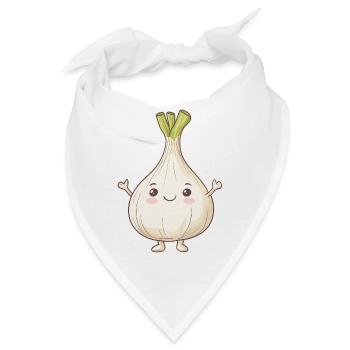 Knoblauch - Bandana - Weiß - Vorne