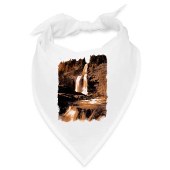 Natürlicher Wasserfall in Erdtönen - Bandana - Weiß - Vorne