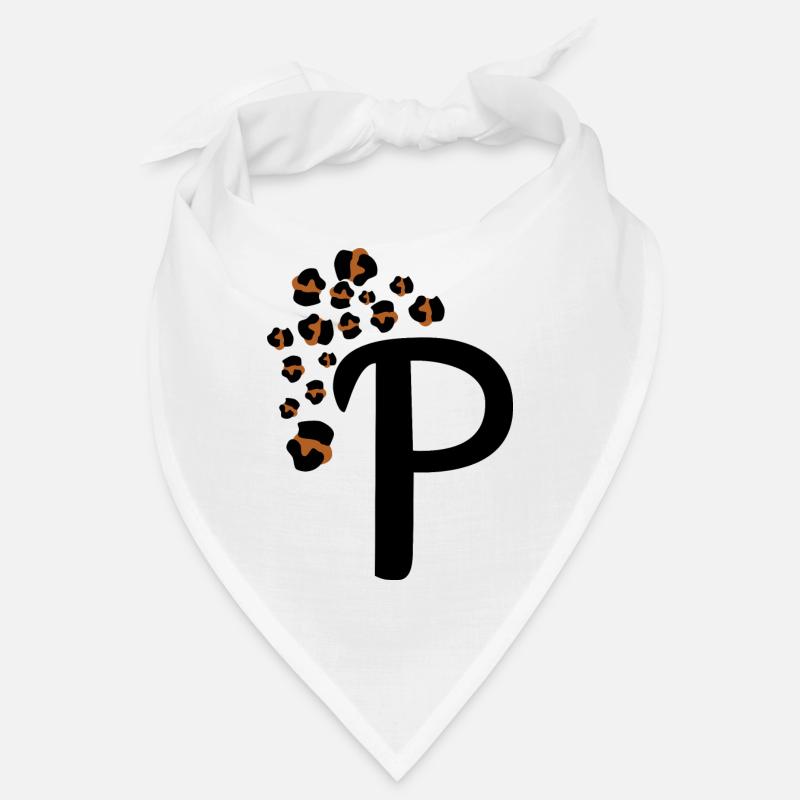 Letter p leopard patterns Bandana