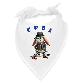 Cool rabbit - Bandana - Weiß - Vorne