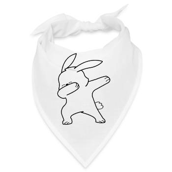 dabbing bunny - Bandana - Weiß - Vorne