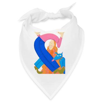 Verknotet mit dem Leben - Bandana - Weiß - Vorne