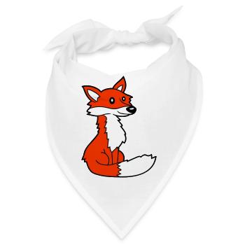 Fuchs Rotfuchs Wildes Tier Schlauer Wald Bewohner - Bandana - Weiß - Vorne