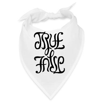 Ambigramm für Richtig / Falsch - Bandana - Weiß - Vorne