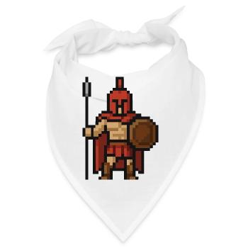 spartaner pixel - Bandana - Weiß - Vorne