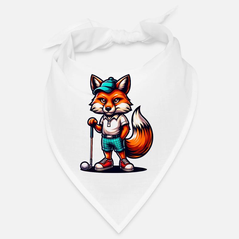 Golf-playing fox with charm and style Bandana