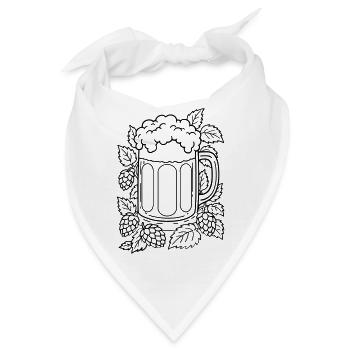 Bier und Hopfen - Bandana - Weiß - Vorne