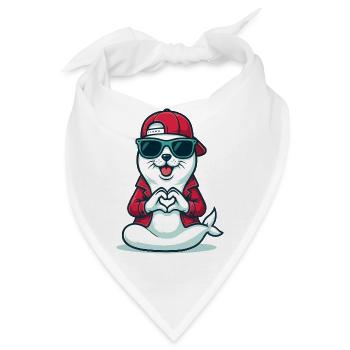 Love & Flosse - Bandana - Weiß - Vorne