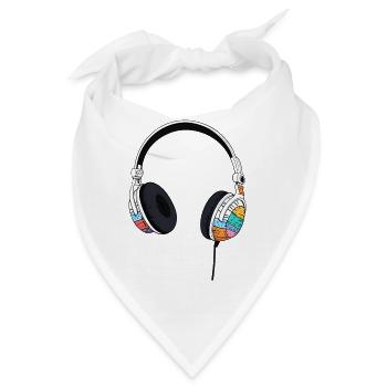 Kophörer Headset Comic Style - Bandana - Weiß - Vorne