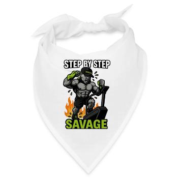 Step by Step Savage Cardio - Bandana - Weiß - Vorne