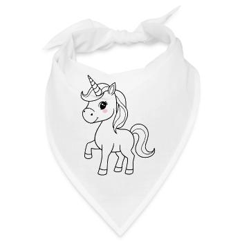 Minimalistic Unicorn - Bandana - Weiß - Vorne