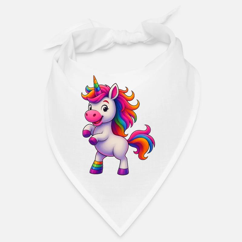 Bunter Einhorn mit Regenbogenmähne Bandana