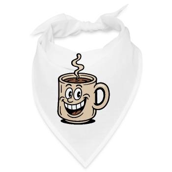 kaffee tasse comic - Bandana - Weiß - Vorne