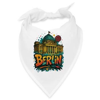 Reichstag Berlin Graffiti City Design - Bandana - Weiß - Vorne