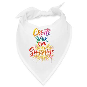 Vibrant Sunburst Kreieren Sie Ihren Sonnenschein - Bandana - Weiß - Vorne