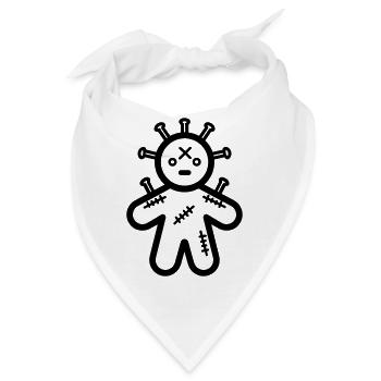 Voodoo-Puppe - Bandana - Weiß - Vorne