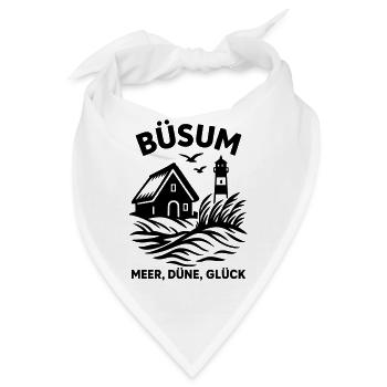 Büsum Meer Düne Glück - Bandana - Weiß - Vorne