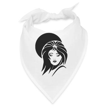 Frauengesicht_003 - Bandana - Weiß - Vorne
