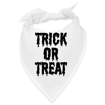 Trick or Treat, halloween schrift - Bandana - Weiß - Vorne