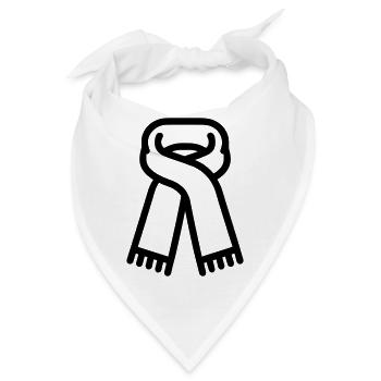 Schal - Bandana - Weiß - Vorne