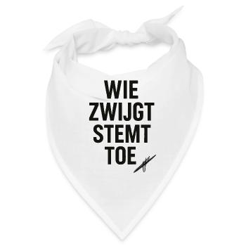 Diejenigen, die schweigen, stimmen zu - Bandana - Weiß - Vorne