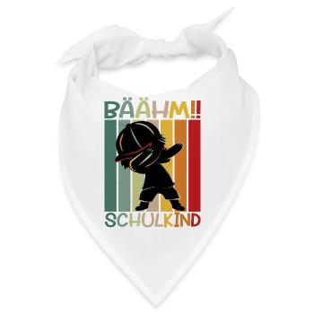 Buntes Schulkind 2026 Schulzeit Schulbeginn - Bandana - Weiß - Vorne