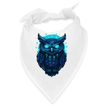 Leuchtende Runen-Eulennacht - Bandana - Weiß - Vorne