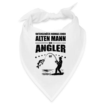 Lustiges Weihnachtsgeschenk für Angler - Bandana - Weiß - Vorne