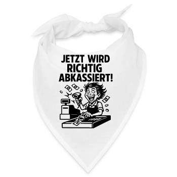 abkassieren Kassiererin Supermarkt - Bandana - Weiß - Vorne