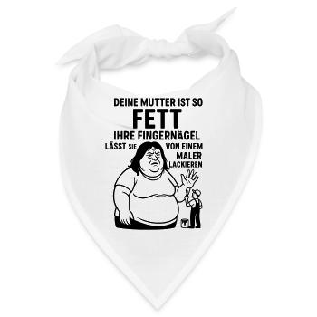 deine mutter witz fett maler lackierer fingernägel - Bandana - Weiß - Vorne