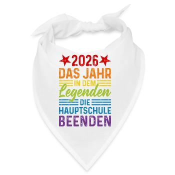 2026 Das Jahr in dem Legenden Hauptschule beenden - Bandana - Weiß - Vorne