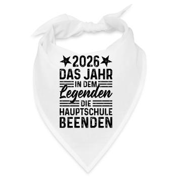 2026 Das Jahr in dem Legenden Hauptschule beenden - Bandana - Weiß - Vorne